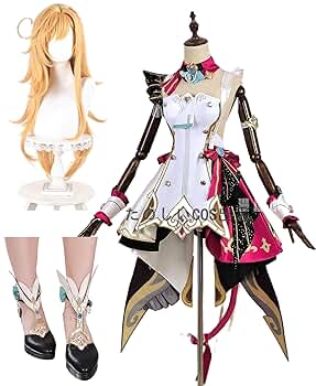 原神 エスコフィエ コスプレ M靴 道具 ウィッグ フルセット 即納可 高品質 原神 げんしん genshin エスコフィエ Escoffier コスプレ衣装